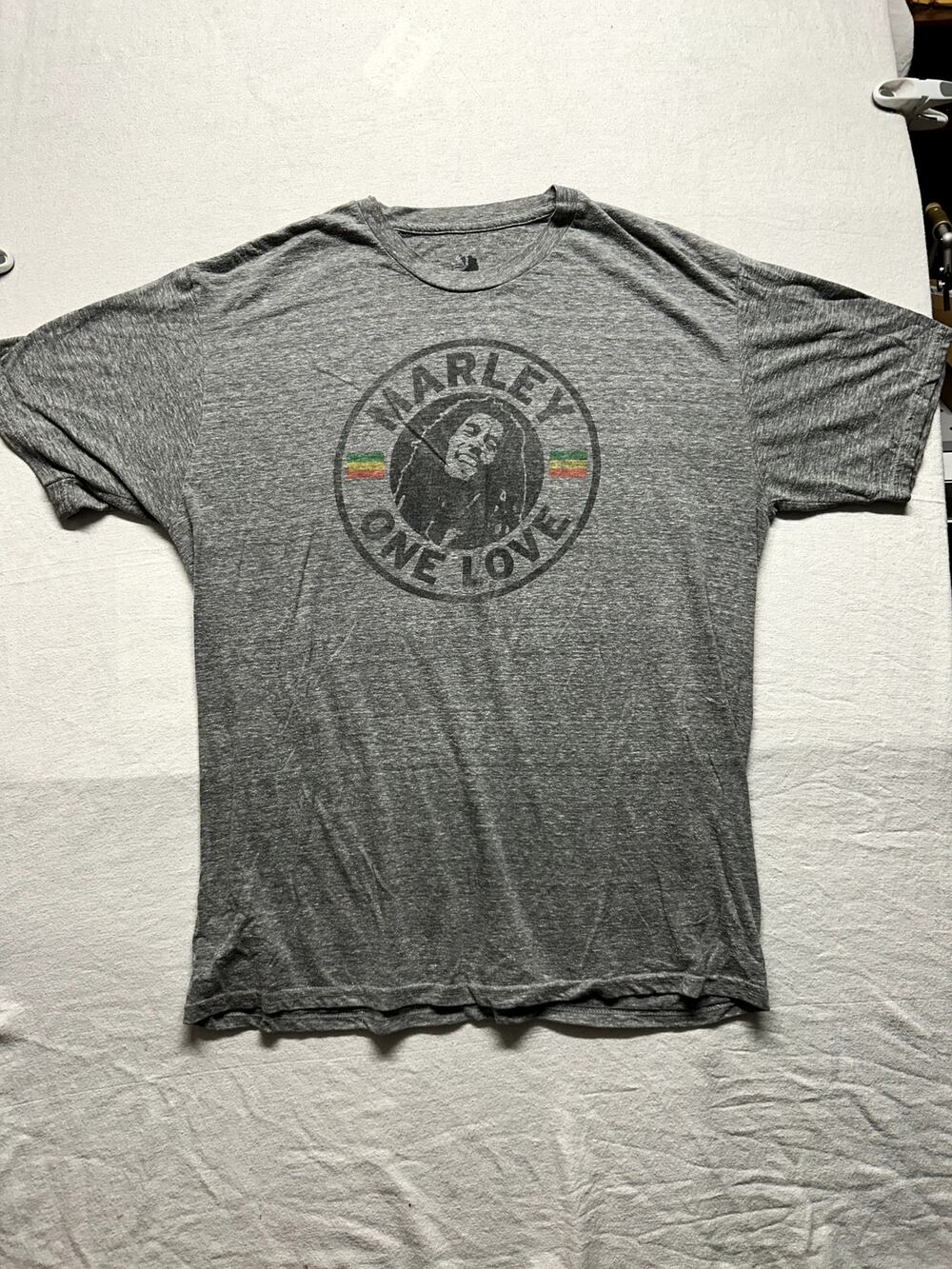 Zion Bob Marley One Love Graphic T Shirt Size XL Gray Reggae Rootswear